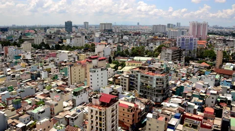 Time Lapse of Clouds and Shadows Passing over Ho Chi Minh City (Saigon) Stock Footage 47490276