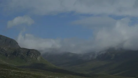 Time lapse of clouds and shadows moving across mountains. Video stock 141007390