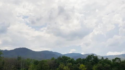 Time lapse of Clouds and sky over mountain. Stock Footage 136471189