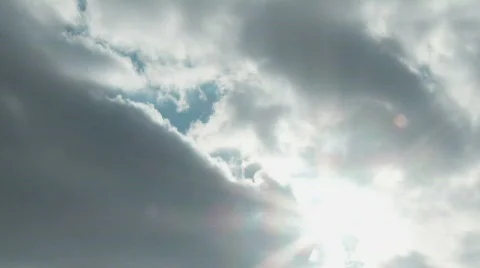 Time-lapse clouds and sun 動画素材 587893