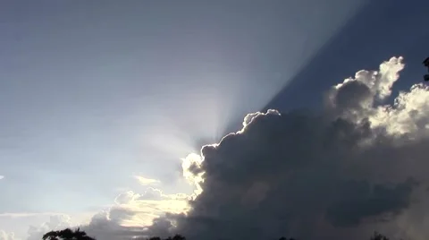 Time Lapse Clouds and Sun Stock Footage 41688408