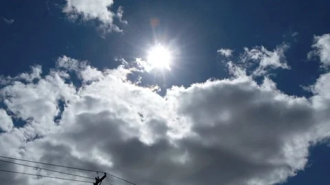 Time lapse clouds and sun Video stock 87569286