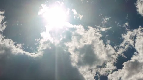 Time lapse of clouds and the sun movement. Stock Footage 90947609