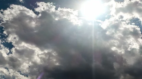 Time lapse of clouds and the sun movement. Video stock 90947643