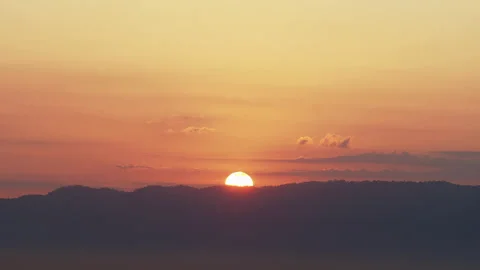 Time-lapse of Clouds and Sun Rising Sky. Travel Beginning, Nature Concept Stock Footage 263005465