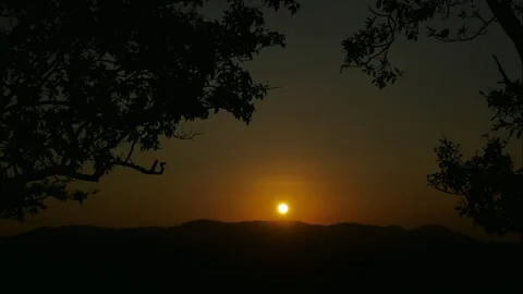 Time-lapse of Clouds and Sun Rising Sky Stock Footage 263093337