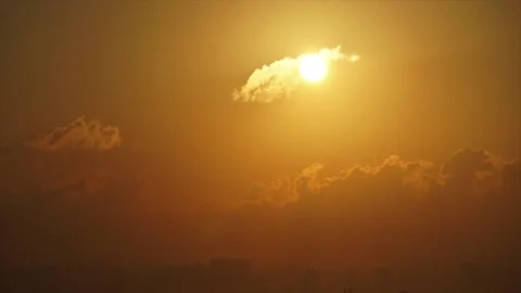 Time lapse clouds and sunrise Stock Footage 148931376