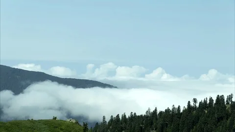 Time lapse. Clouds are moving in a mountain valley. Georgia Stock Footage 114809975