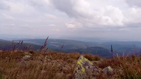 Time lapse clouds in the background of mountains Stock Footage 243172158