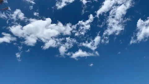 Time lapse of clouds on a blue clear sky Video stock 219856982