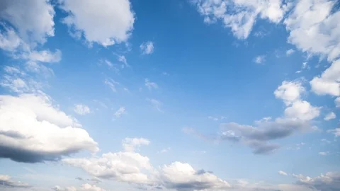Time lapse of clouds with a blue sky Stock Footage 115210421