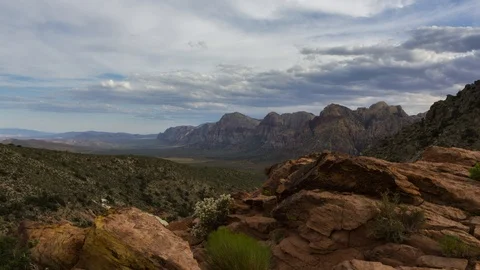 Time Lapse of Clouds Building Over a Desert Stock Footage 110866267