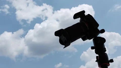 Time-lapse of clouds with camera in front, Camera time-lapse, Big white cloud Stock Footage 155614996
