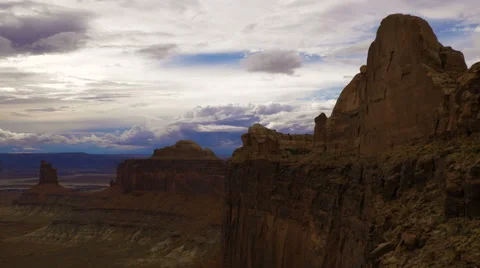 Time Lapse Clouds at Canyonlands National Park Moab Utah Islands in the Sky Stock Footage