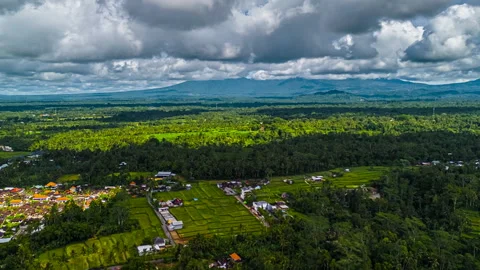 Time-Lapse of Clouds Casting Moving Shadows on Forests and Fields Stock Footage 308758457