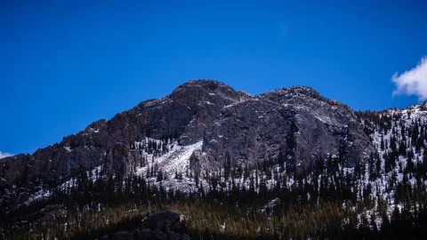 Time Lapse of Clouds Casting Shadows on Rocky Mountains Stock Footage 108115273