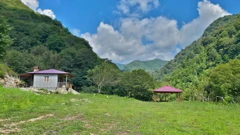 Time lapse clouds on a clear sunny day in nature Stock Footage 151194565