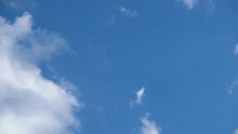 Time Lapse Clouds. Clouds in the sky. Light clouds against the blue sky. White Stock Footage 199304132