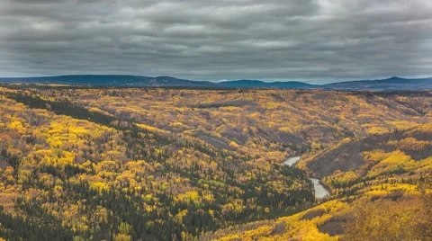 Time Lapse Clouds Colorful Valley Stock Footage 64307259