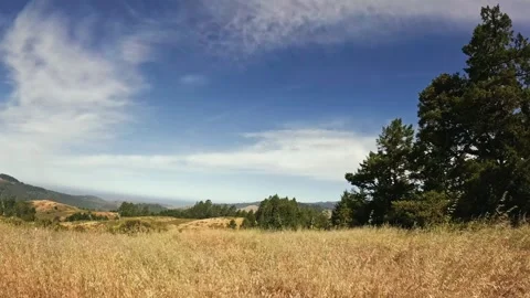 Time lapse of clouds drifting over Sonoma County hills Stock Footage 336755302