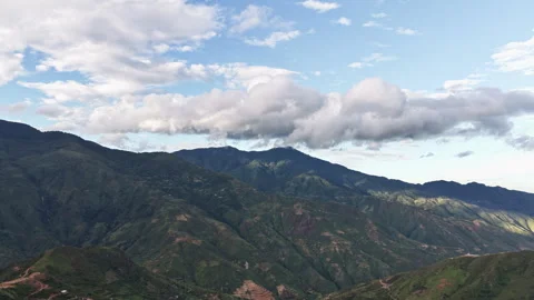 Time Lapse Clouds Drifting Over Tà Xùa Mountain Ridges, Vietnam Stock Footage 345545220
