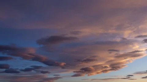 Time Lapse of Clouds During a Colorful Sunset Stock Footage 107947269