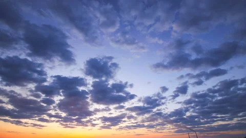Time lapse of clouds during sunset Stock Footage 89231626