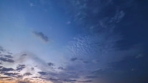 Time lapse of clouds during sunset Stock Footage 92336160