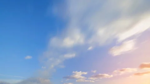 Time lapse of clouds during sunset Stock Footage 95952424