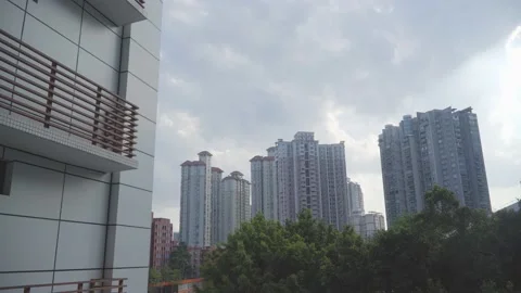 Time Lapse clouds float by Stock Footage 159194142
