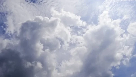 Time lapse of clouds formation in blue sky background Stock Footage 100587578