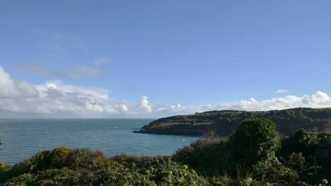 Time lapse of clouds forming and moving over cliffs Stock Footage 69870085