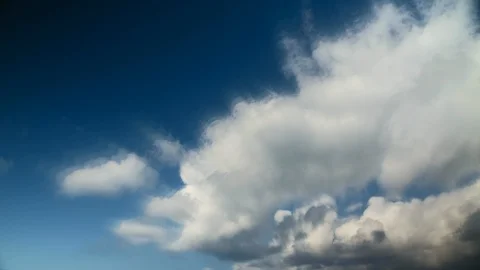 Time lapse of clouds forming and moving into the frame Stock Footage 124687503
