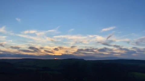 Time Lapse Clouds Forming at Sunset Stock Footage