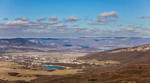 Time Lapse Clouds - HD. Over the valley. Stock Footage 22096926