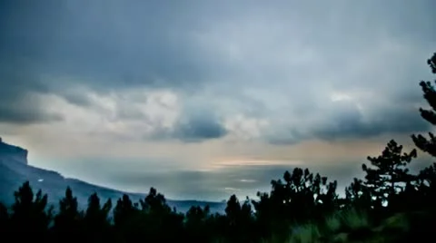 Time Lapse Clouds - HD. Rainy clouds. Stock Footage 22085913