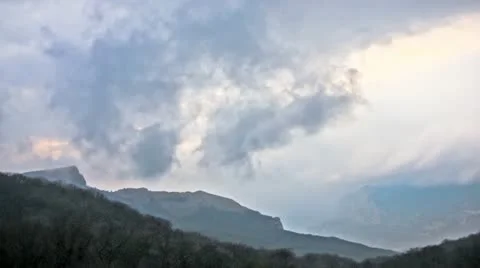 Time Lapse Clouds - HD. Rainy clouds. Stock Footage 22096828