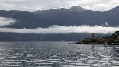 Time lapse of clouds just above the water Stock Footage 115831667