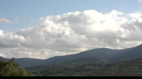 Time lapse clouds with landscape Stock Footage 37870197