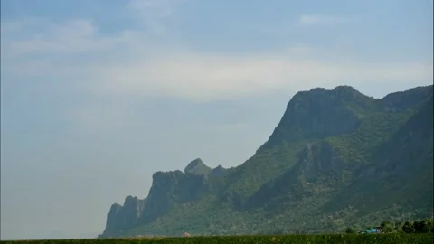 Time lapse clouds with limestone mountain at Khao Sam Roi Yot National Park Stock Footage 132765406