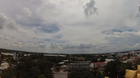 Time-lapse clouds motion pass on city, Stockbeeldmateriaal 92339441