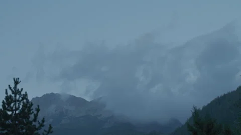 Time lapse of clouds in the mountains before dawn Stock Footage 273785855