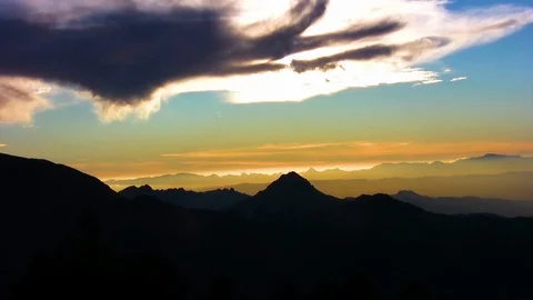 Time lapse of clouds in the mountains. Stock Footage 110618338