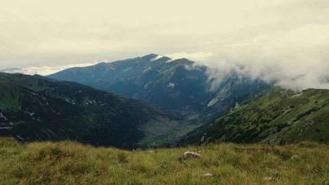 Time lapse of clouds in the mountains of Poland Stock Footage 93291569