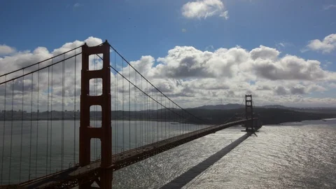 Time-Lapse: Clouds Move Over the Golden Gate Bridge Stock Footage 97472599