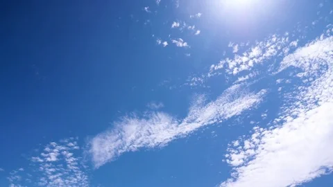 Time-lapse for clouds movement and airplanes flying over overcast sky Stock Footage 79100387