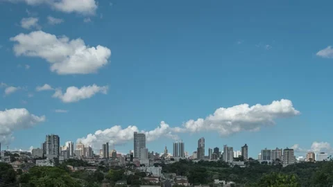Time lapse of clouds movement over Ponta Grossa city, PR, Brazil 動画素材 237523793