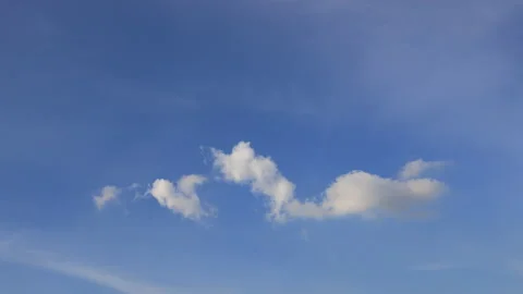 Time lapse of clouds movement until disappear on blue sky Video stock 142741662