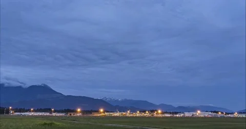 Time lapse of clouds moving above Ljubljana Airport Stock Footage 172202318