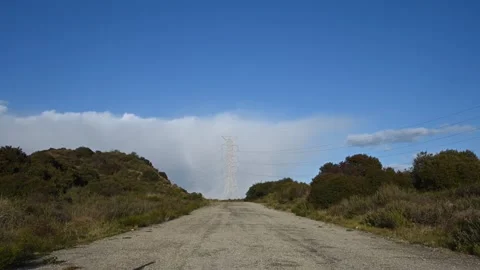 Time Lapse of Clouds Moving Across the Sky over an Open Road Stock Footage 151922494